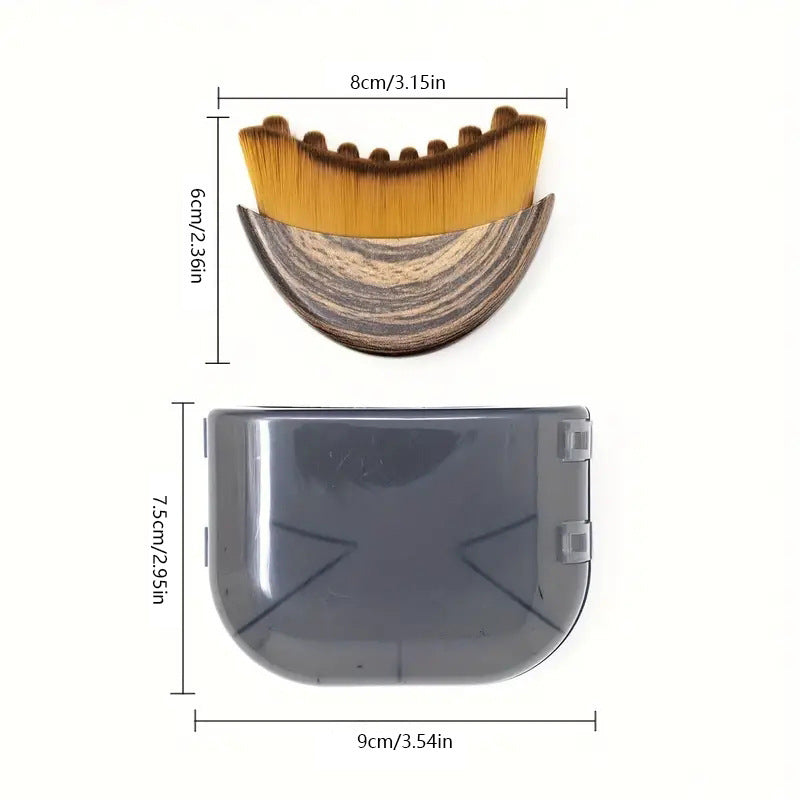 Synthetic Facial Makeup Brushes with Plastic Handle