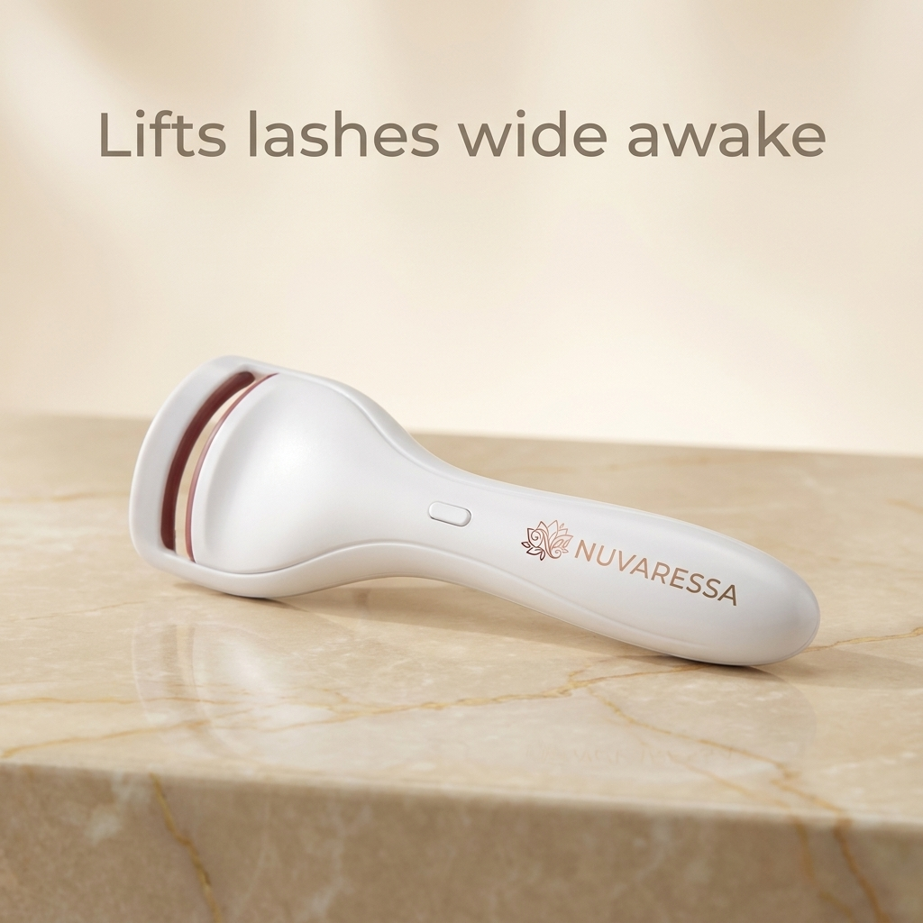 Nuvaressa Heated Electric Eyelash Curler — lifts lashes