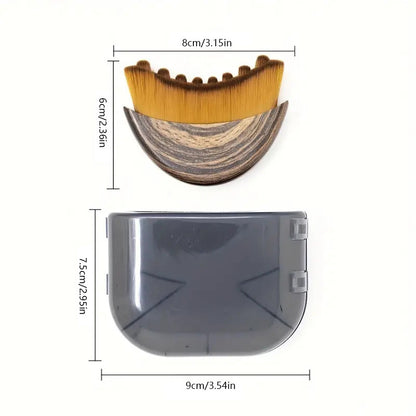 Synthetic Facial Makeup Brushes with Plastic Handle