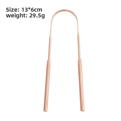 Copper Tongue Scraper with Silicone Bristles