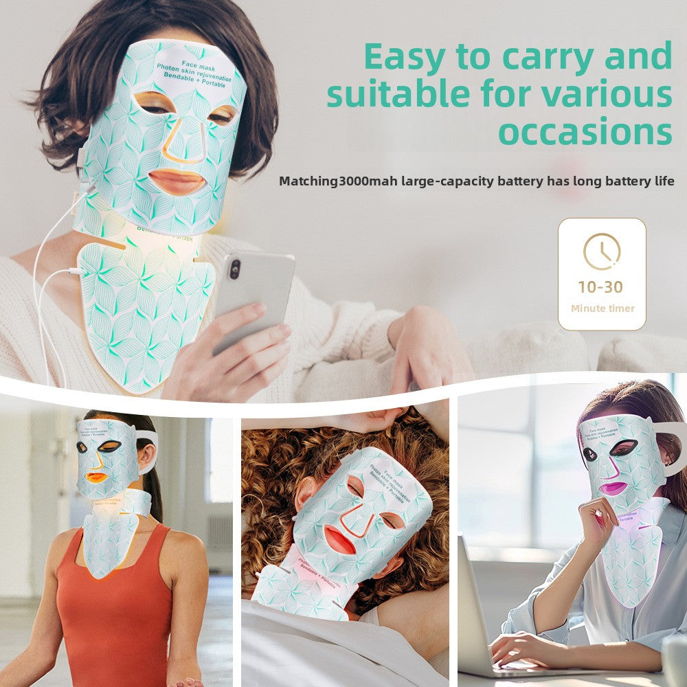 Red Blue Light Therapy Facial Mask Device