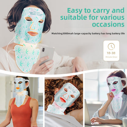 Red Blue Light Therapy Facial Mask Device