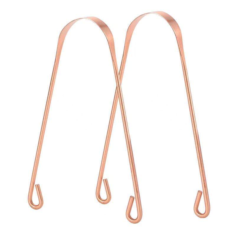 Copper Tongue Scraper with Silicone Bristles