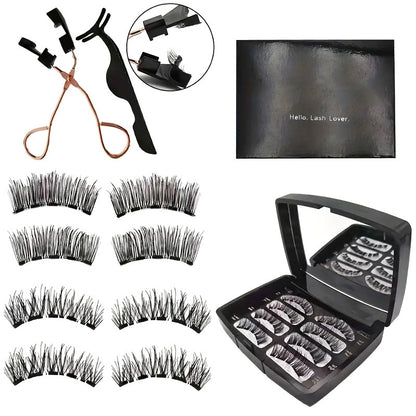 New 5 Magnetic False Eyelashes with Clip Set