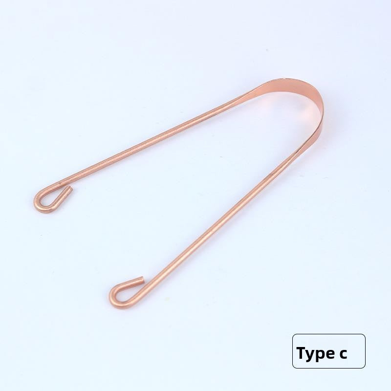 Copper Tongue Scraper with Silicone Bristles