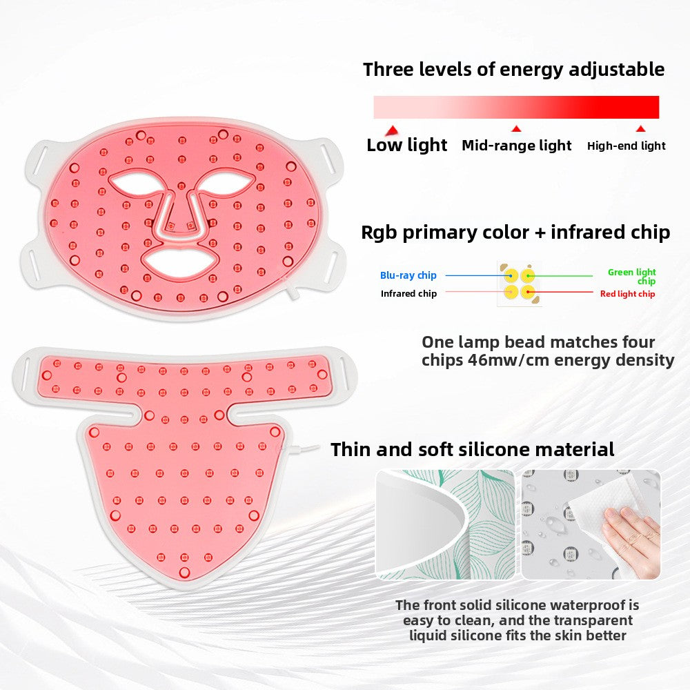 Red Blue Light Therapy Facial Mask Device