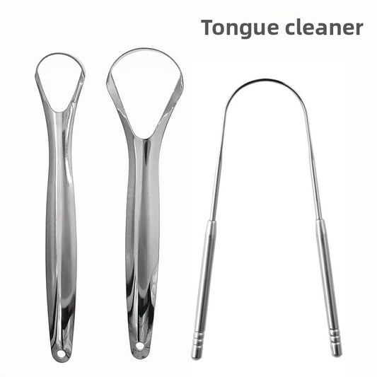 Stainless steel tongue scraper