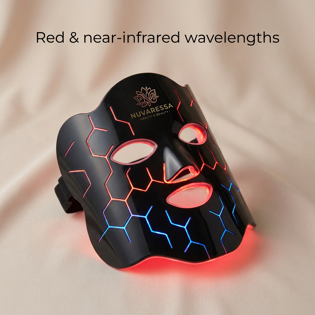 Nuvaressa Photon Red Light Facial Mask — wavelengths