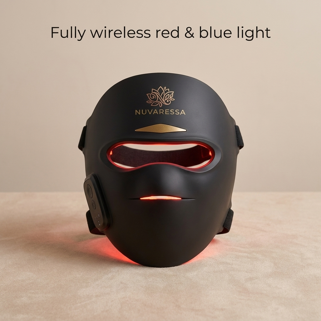 Nuvaressa Wireless Red & Blue Light Mask — light modes