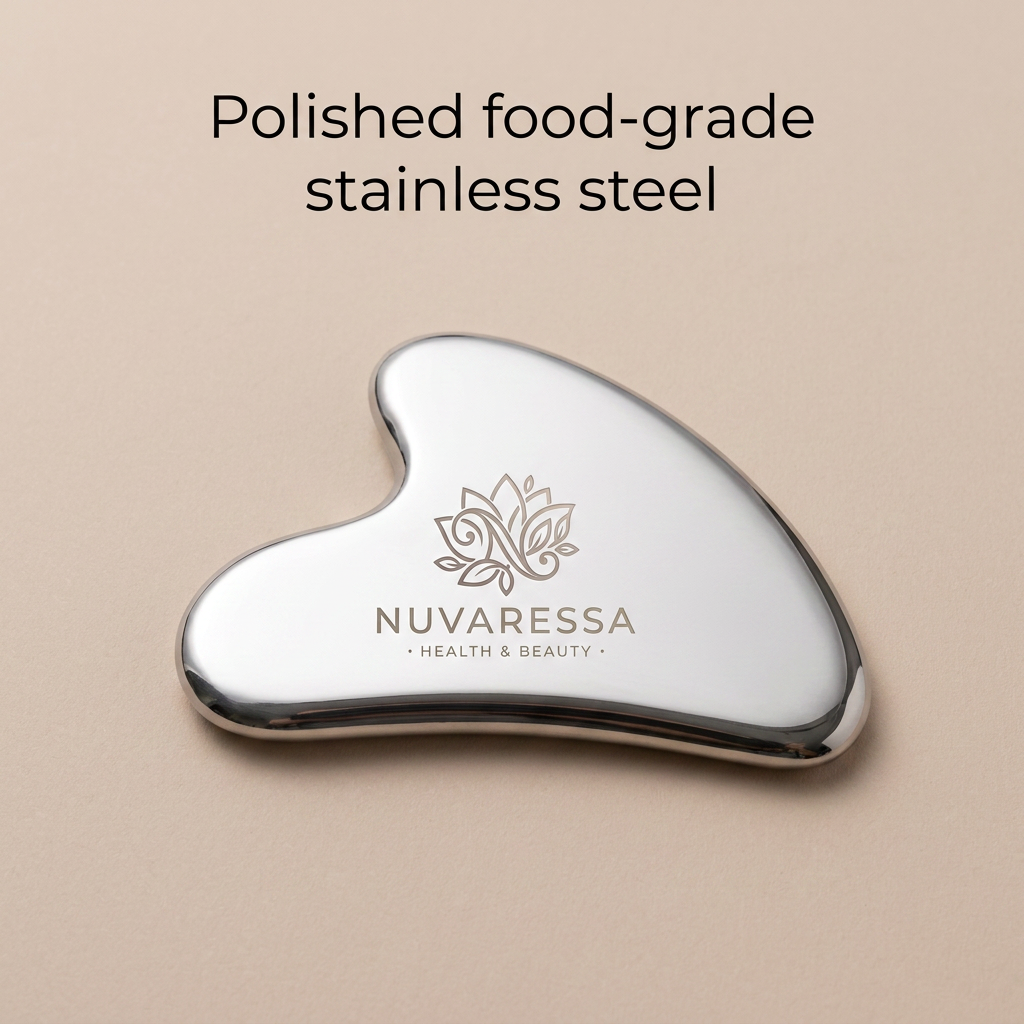 Nuvaressa Stainless Steel Heart Gua Sha — stainless steel