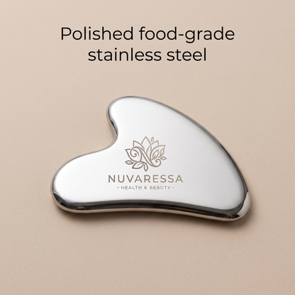 Nuvaressa Stainless Steel Heart Gua Sha — stainless steel
