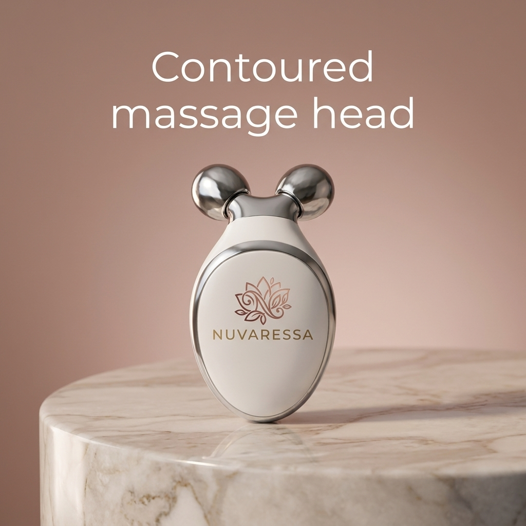 Nuvaressa EMS Microcurrent Facial Massager — contoured head