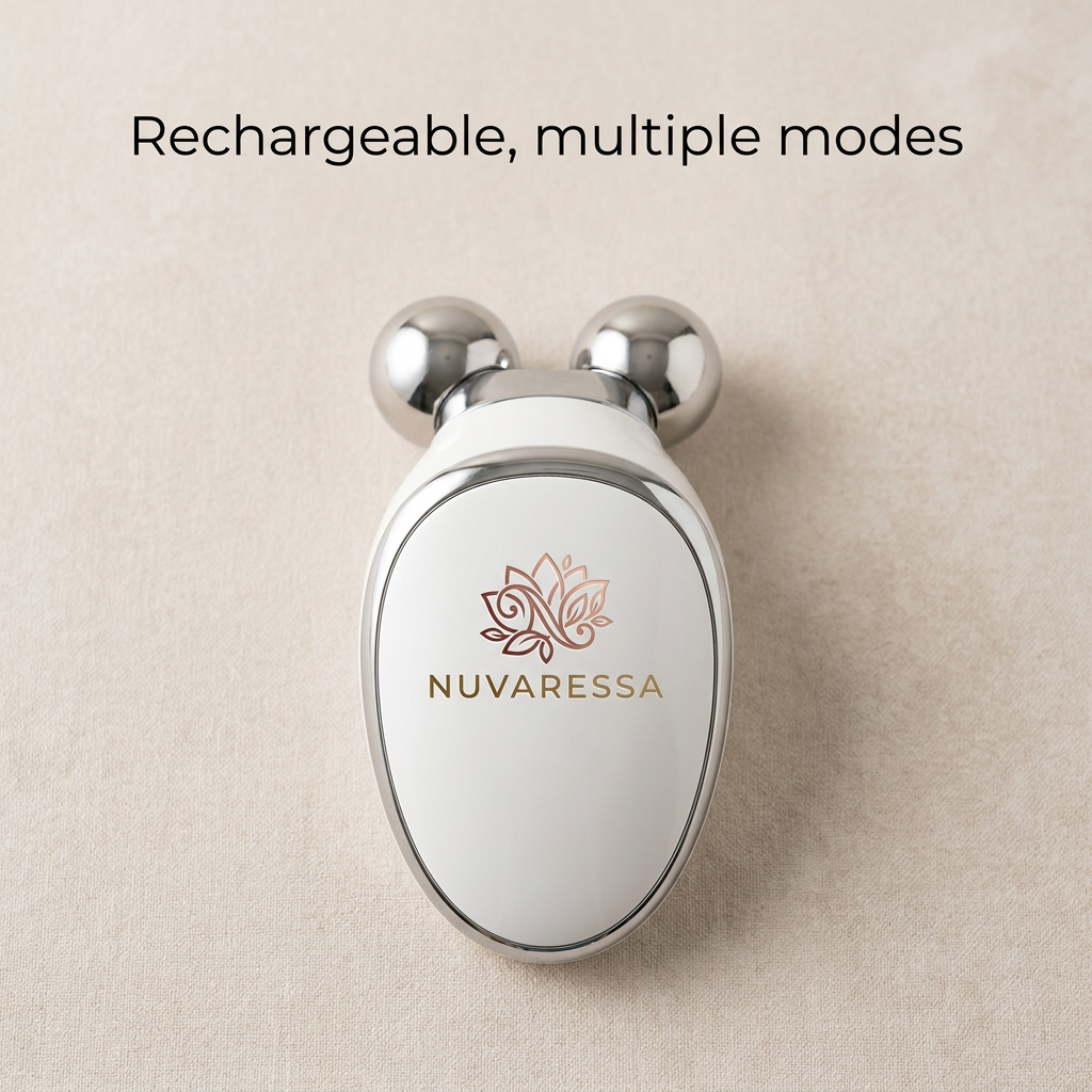 Nuvaressa EMS Microcurrent Facial Massager — rechargeable