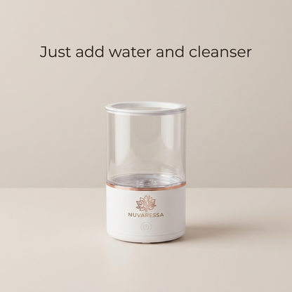 Nuvaressa Makeup Brush Cleaner — add water and cleanser