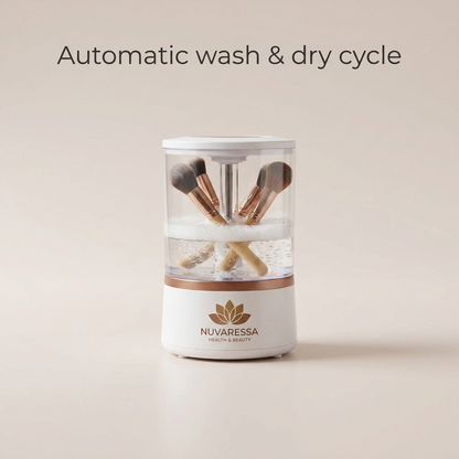 Nuvaressa Automatic Brush Cleaner & Dryer — wash & dry cycle