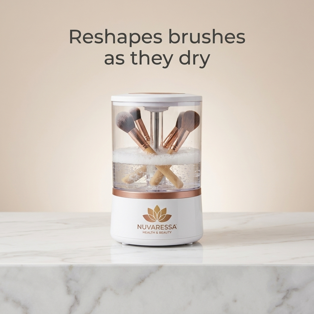 Nuvaressa Automatic Brush Cleaner & Dryer — reshapes brushes