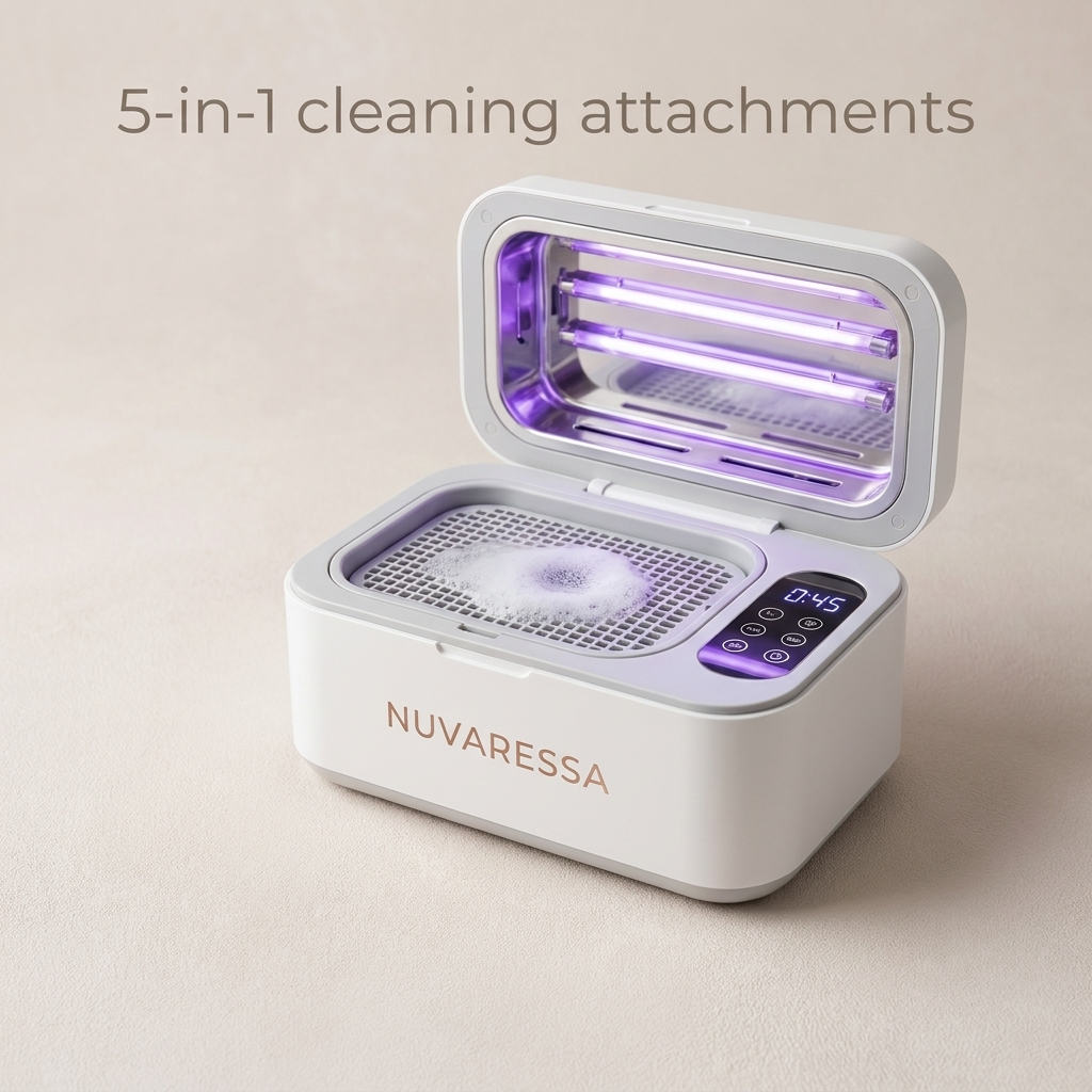 Nuvaressa 5-in-1 Electric Brush Cleaner — attachments