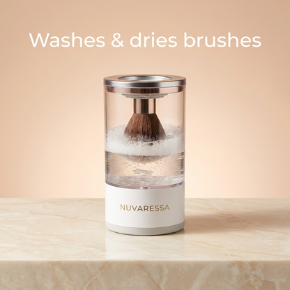 Nuvaressa Compact Makeup Brush Cleaner — washes & dries