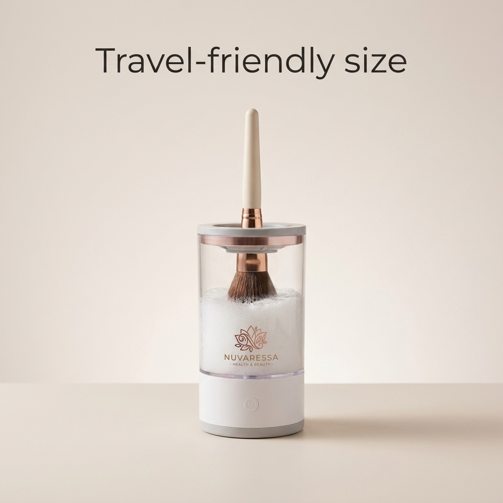 Nuvaressa Compact Makeup Brush Cleaner — travel-friendly