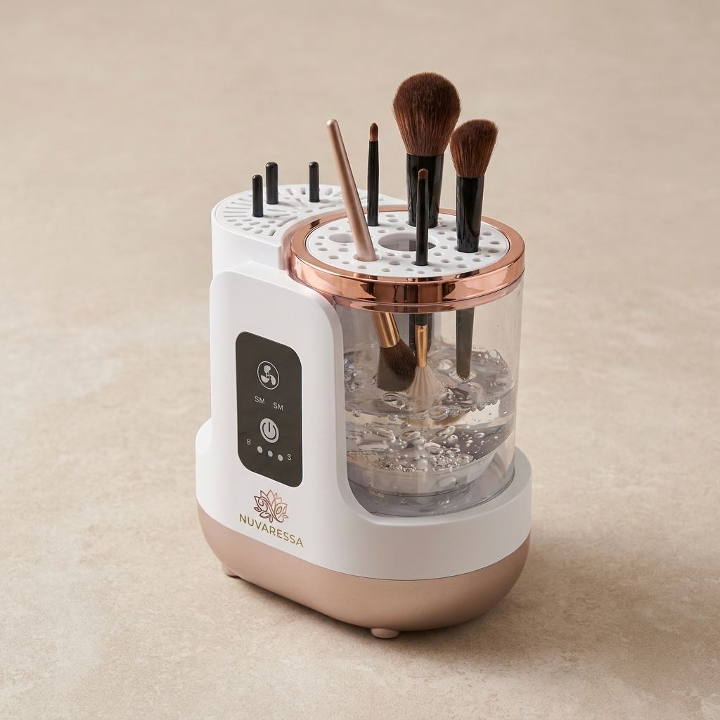 Nuvaressa Rechargeable Brush Cleaner — angle