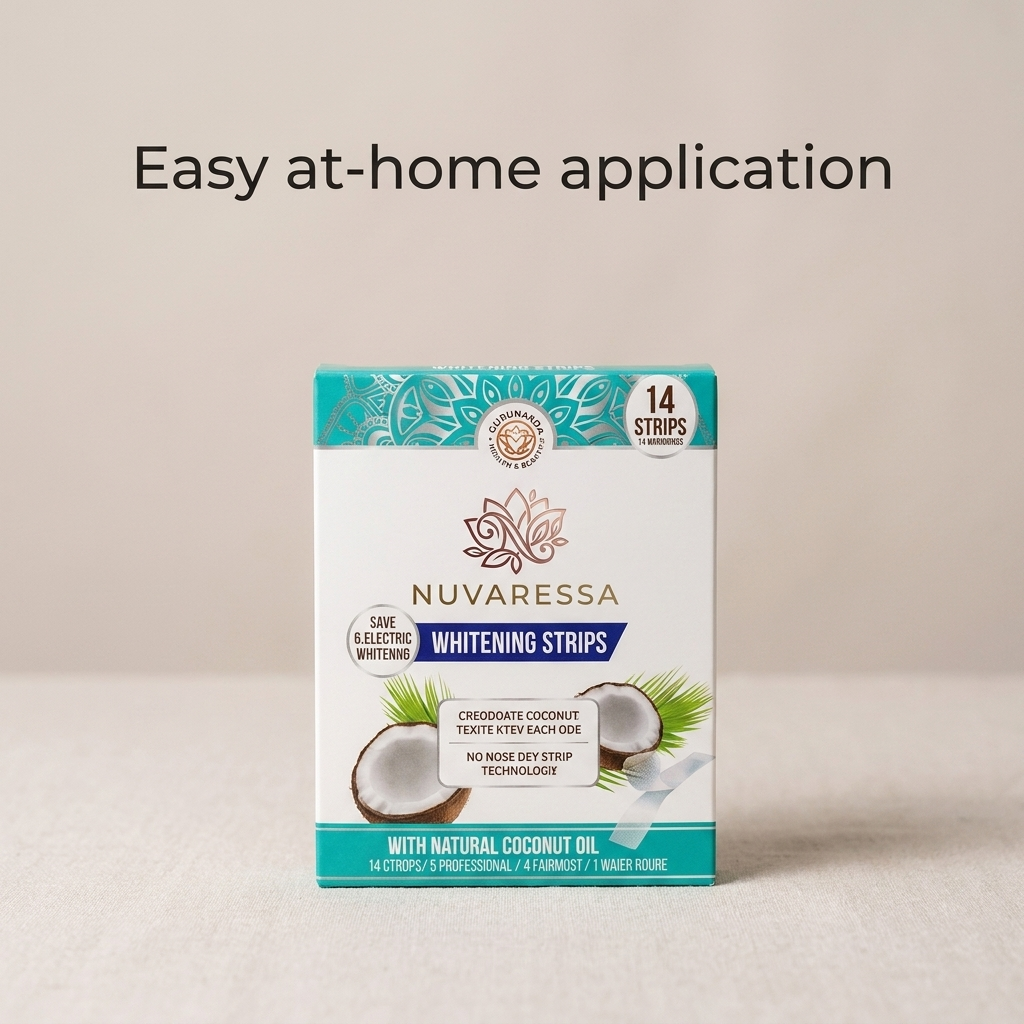 Nuvaressa Coconut Teeth Whitening Strips — easy application