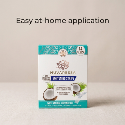 Nuvaressa Coconut Teeth Whitening Strips — easy application