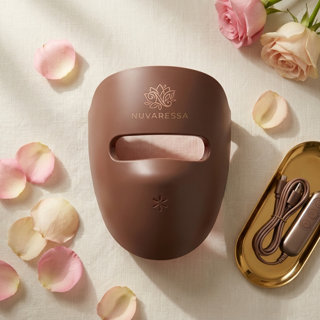 Nuvaressa Red Light Therapy Face Mask - flat lay