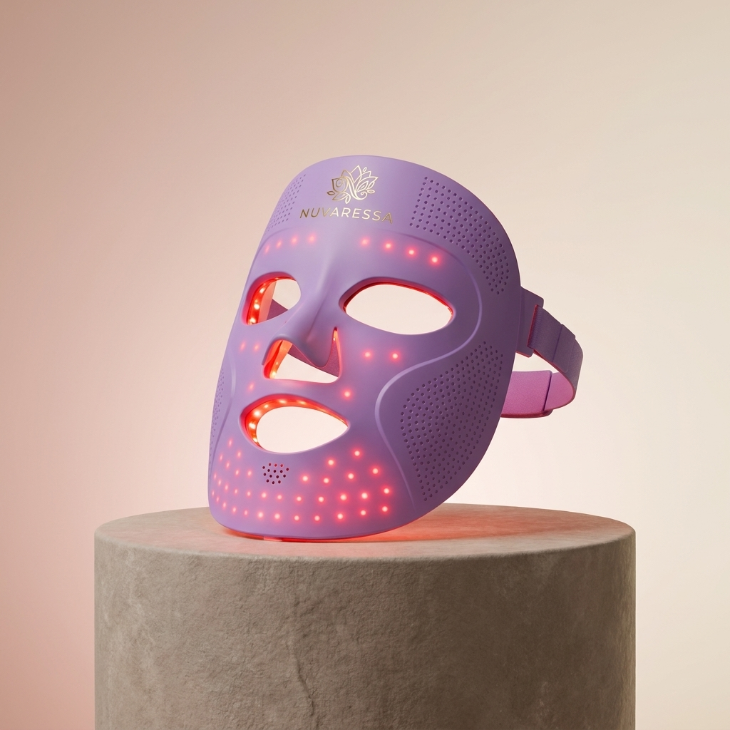 Nuvaressa Photon Therapy LED Beauty Mask - pedestal display