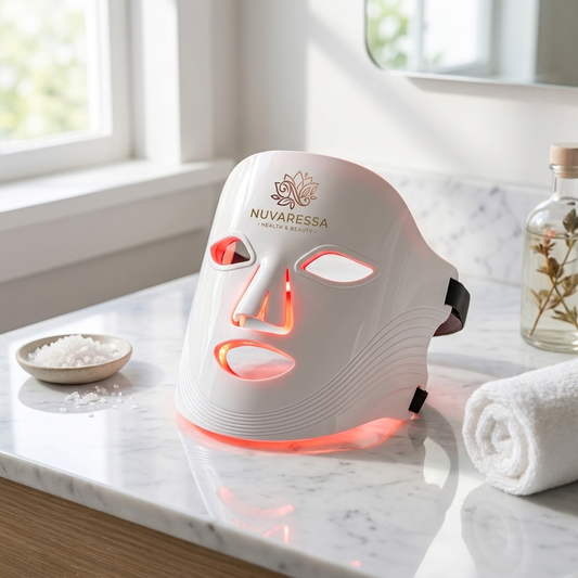 Nuvaressa 7-Color LED Light Therapy Mask - vanity display