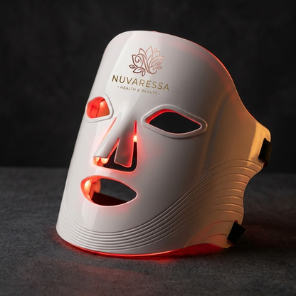 Nuvaressa 7-Color LED Light Therapy Mask - close-up detail