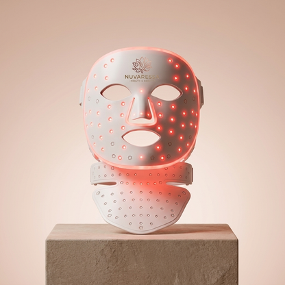Nuvaressa Red & Blue Light Therapy Mask - pedestal display