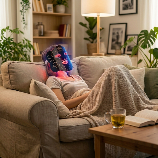Nuvaressa Photon Red Light Facial Mask - lifestyle