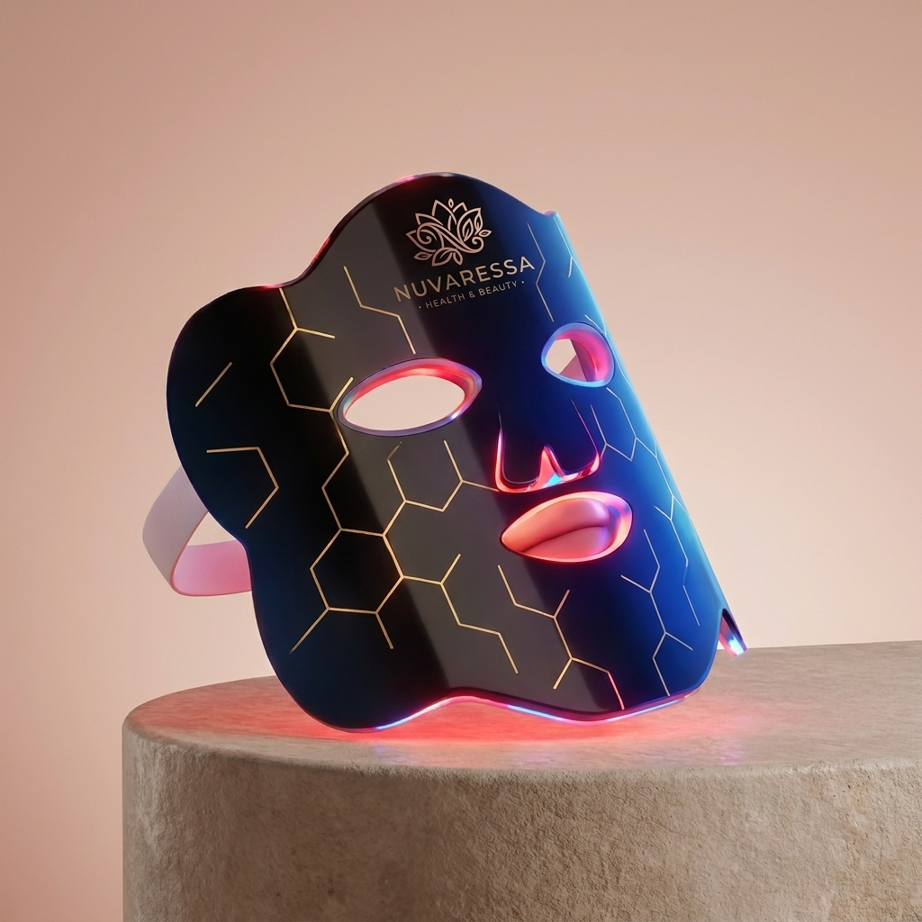 Nuvaressa Photon Red Light Facial Mask - pedestal display