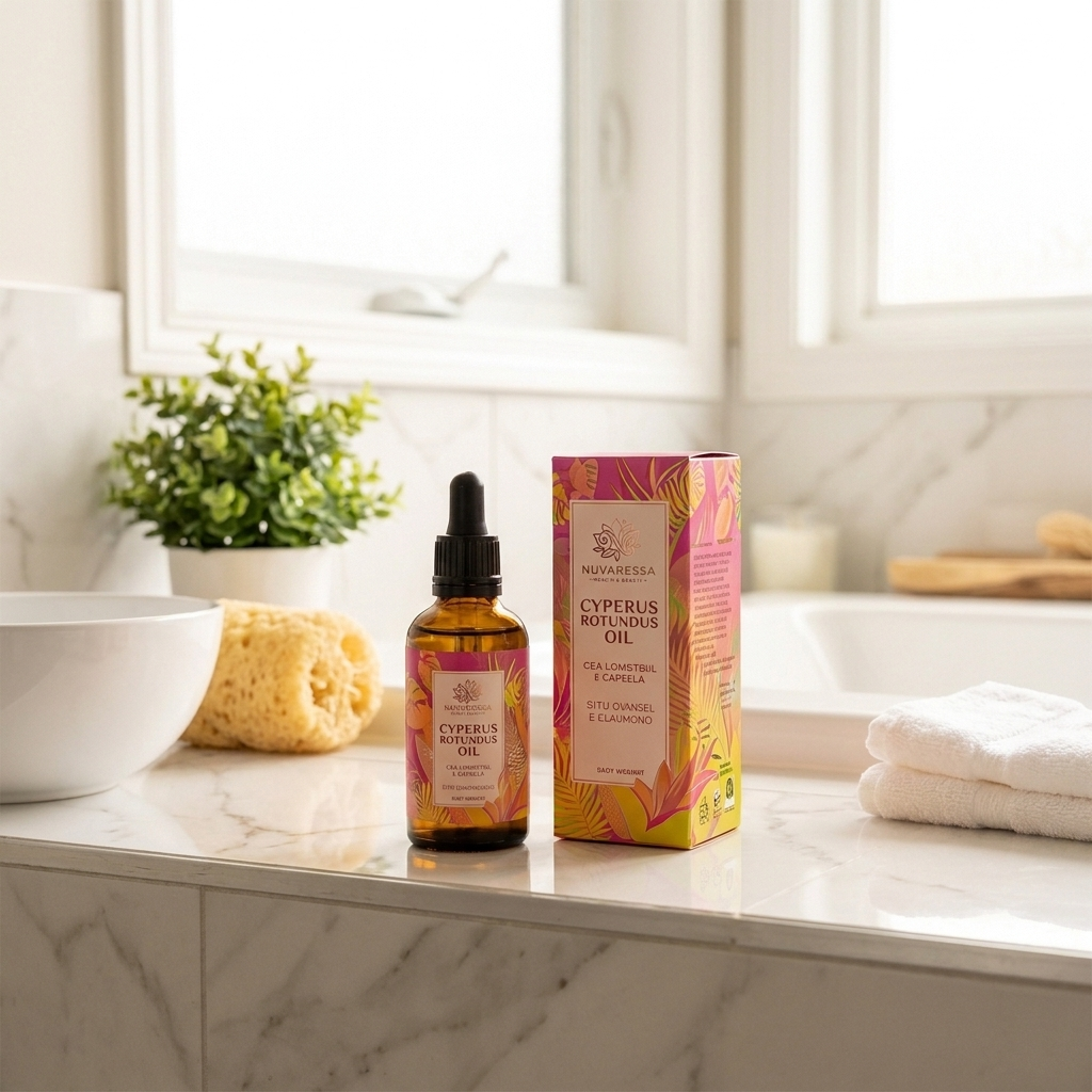 Nuvaressa Hair Removal Essential Oil - vanity display