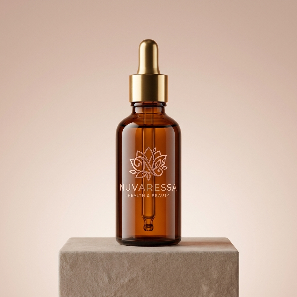 Nuvaressa Vitamin C Brightening Serum - pedestal display