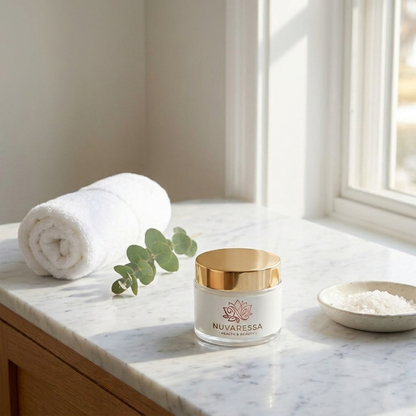 Nuvaressa PDRN Gua Sha Gel Cream - vanity display