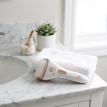 Nuvaressa Silicone Ice Roller Gua Sha Set - vanity display