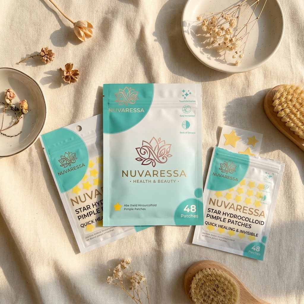 Nuvaressa™ Star Hydrocolloid Pimple Patches - flat lay