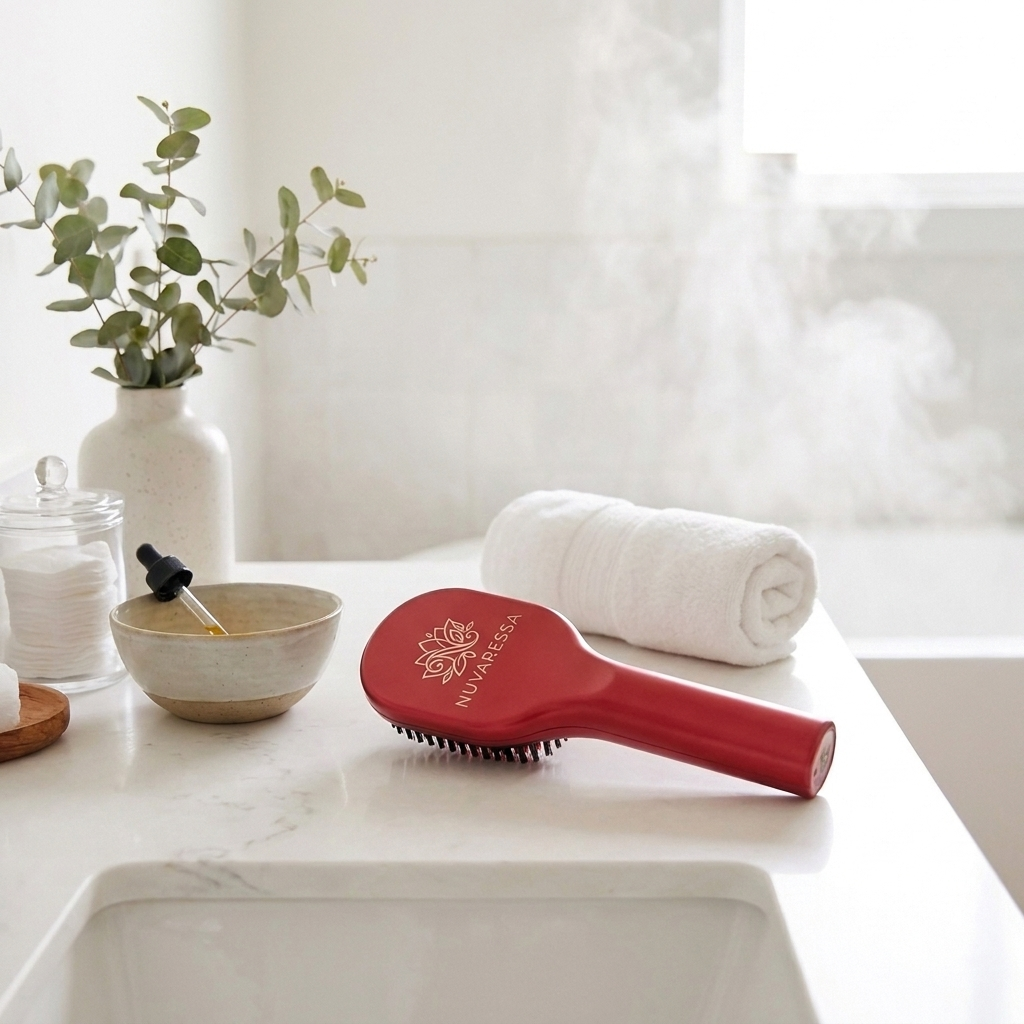 Nuvaressa™ Red Light Scalp Massager - vanity display