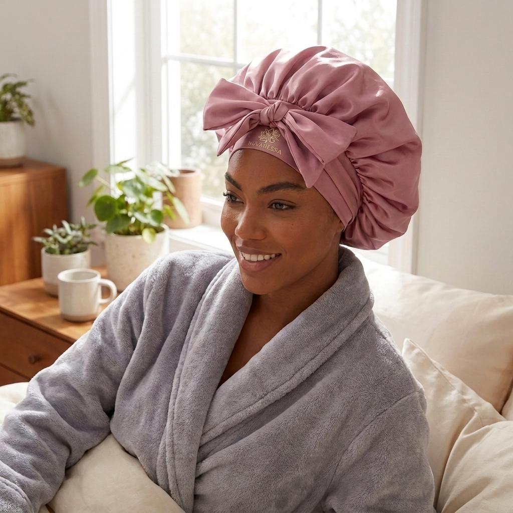 Nuvaressa™ Reversible Satin Bonnet - lifestyle