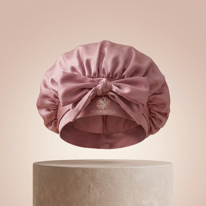 Nuvaressa™ Reversible Satin Bonnet - pedestal display