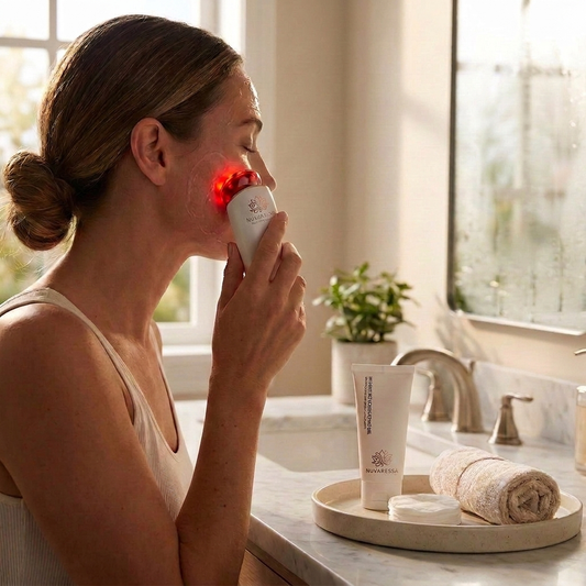 Nuvaressa 3-in-1 Red Light Facial Massager - lifestyle