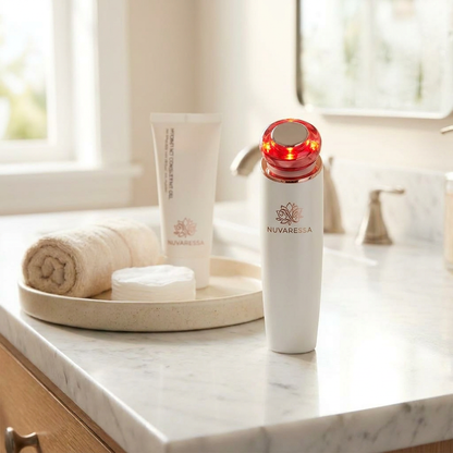 Nuvaressa 3-in-1 Red Light Facial Massager - vanity display