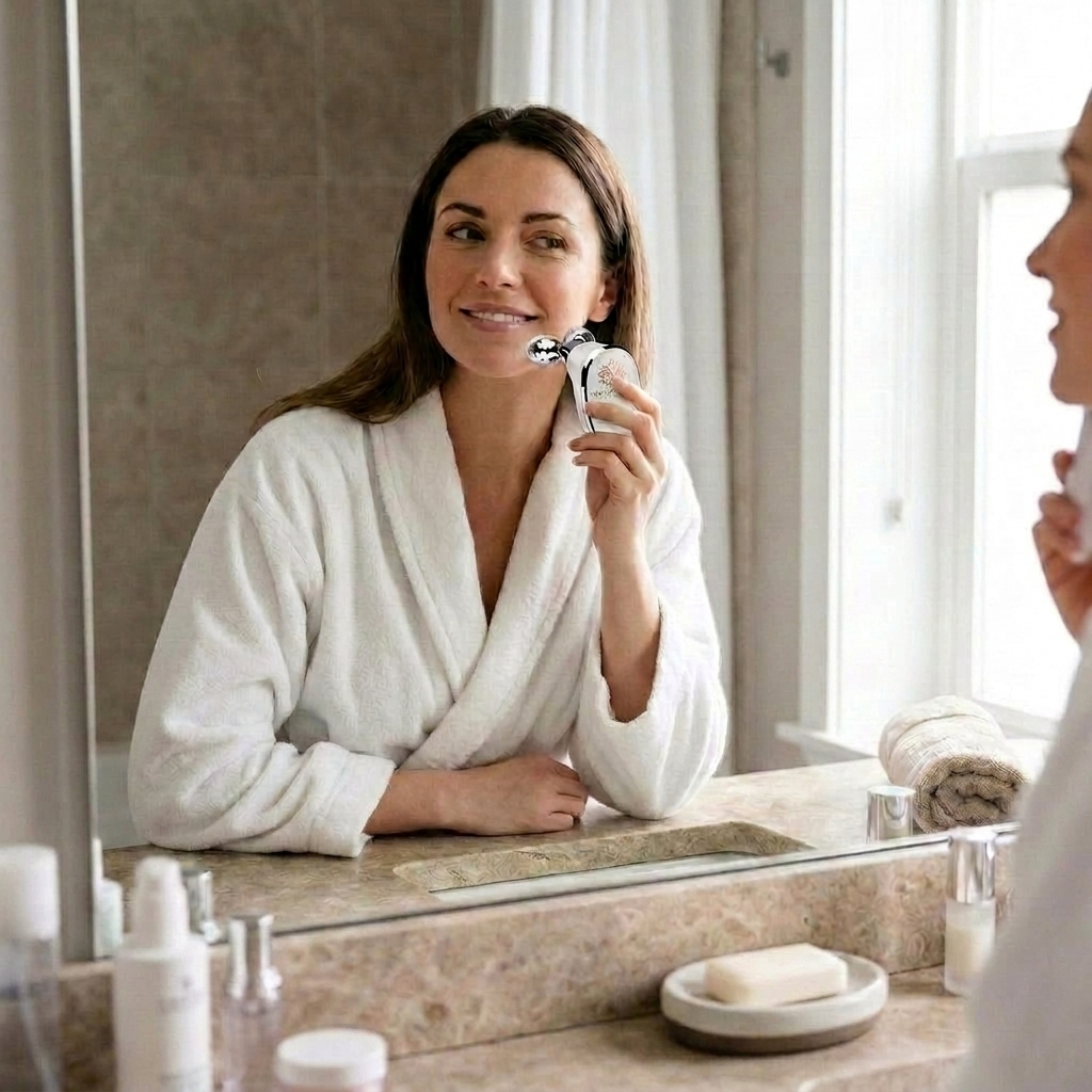 Nuvaressa EMS Microcurrent Facial Massager - lifestyle