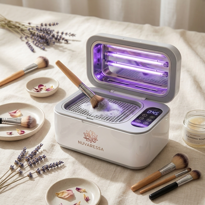 Nuvaressa 5-in-1 Electric Brush Cleaner flat-lay