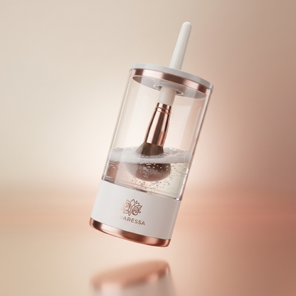 Nuvaressa Compact Makeup Brush Cleaner floating hero shot