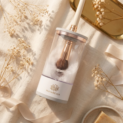 Nuvaressa Compact Makeup Brush Cleaner flat-lay