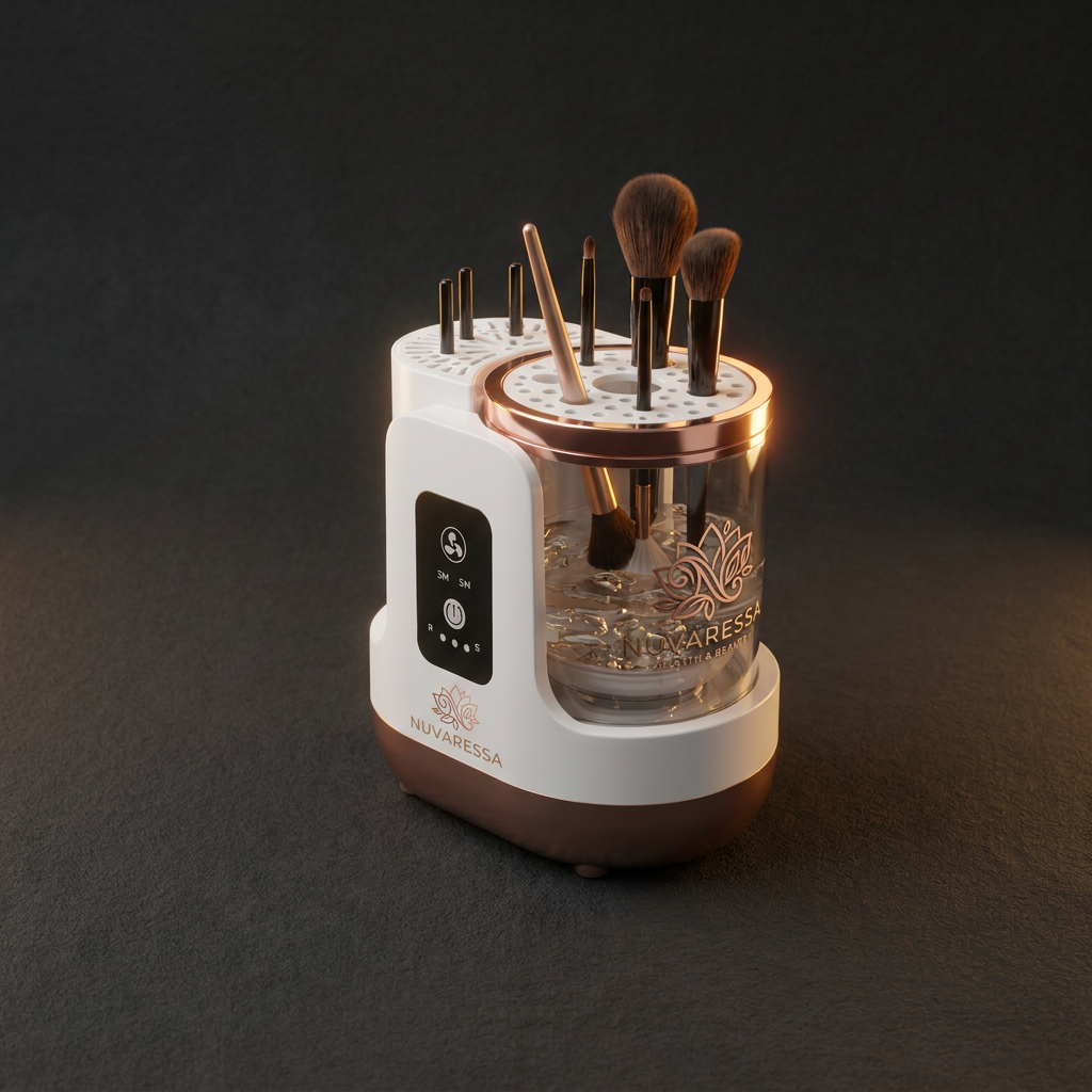 Close-up of the Nuvaressa Rechargeable Brush Cleaner