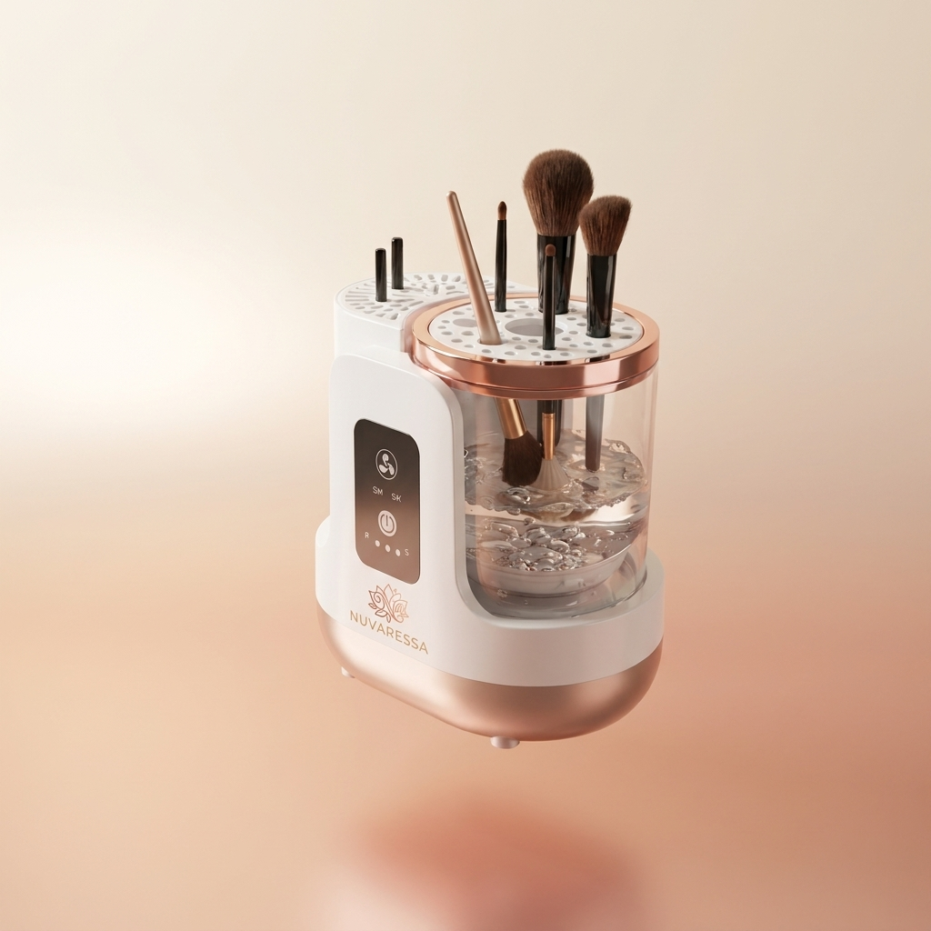 Nuvaressa Rechargeable Brush Cleaner floating hero shot