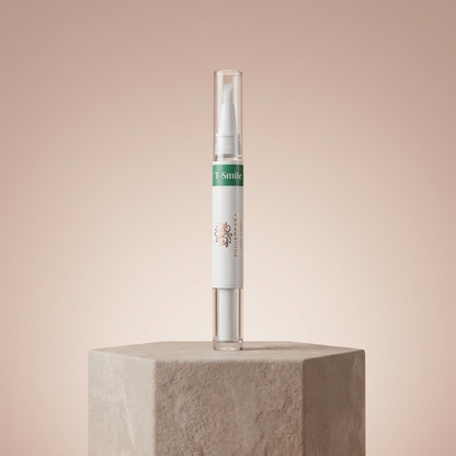 Nuvaressa Teeth Whitening Pen on a stone pedestal